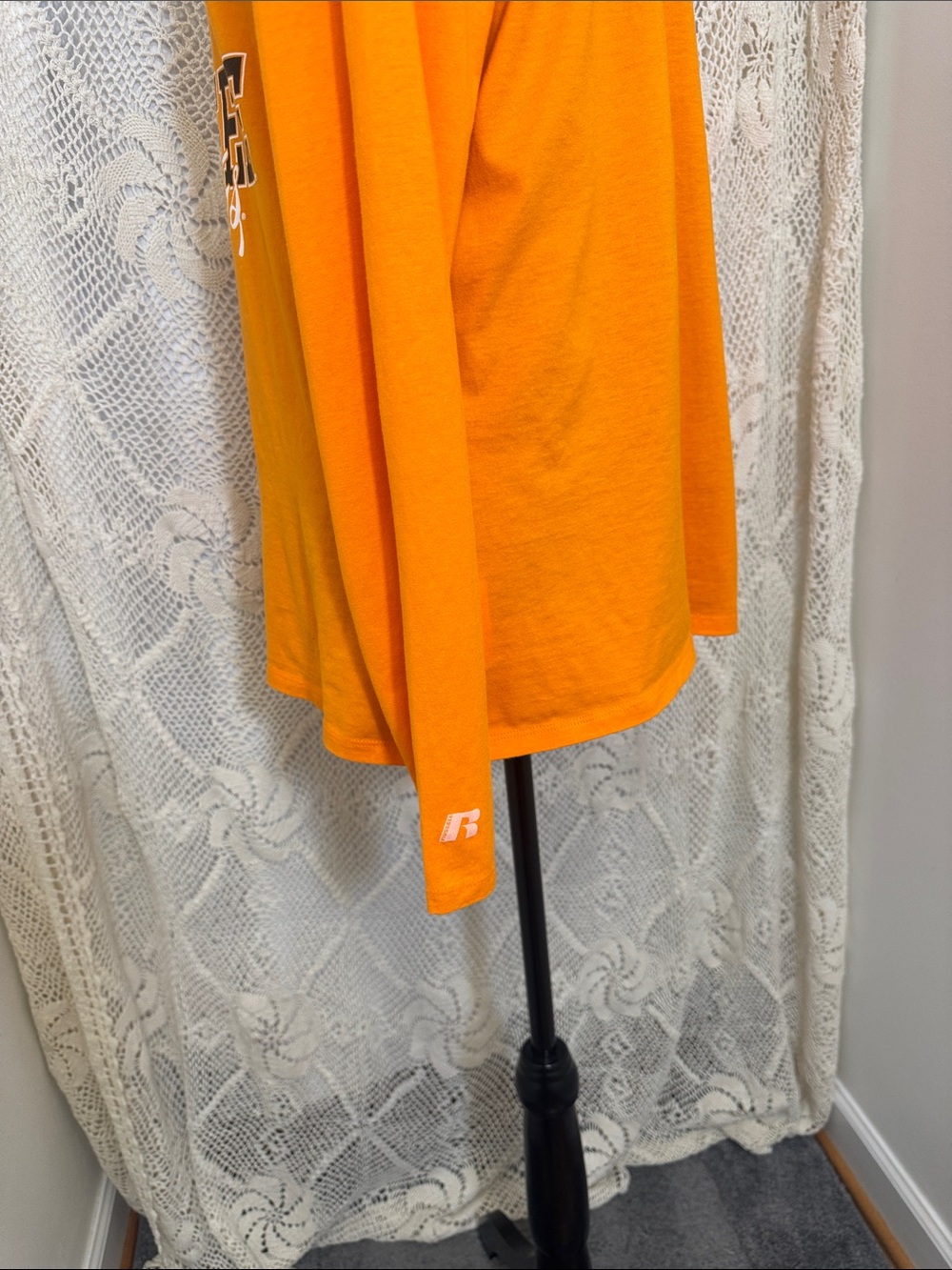 Russell Athletic Tennessee Volunteers Long Sleeve V-Neck Top - Orange - Picture 5 of 6